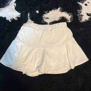 White tennis skirt